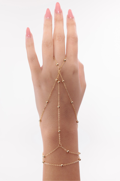 Ball Row Chain Spark Plug Şahmeran Bracelet Adjustable Gold New Model Women's Jewelry