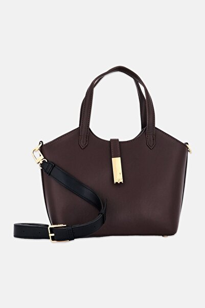 Anne Klein Women Brand Logo Shoulder Bag, Brown