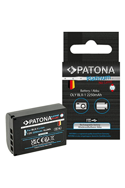 Patona Acumulator Platinum cu intrare USB-C pentru Olympus OM-1 OM1 BLX-1 BLX...