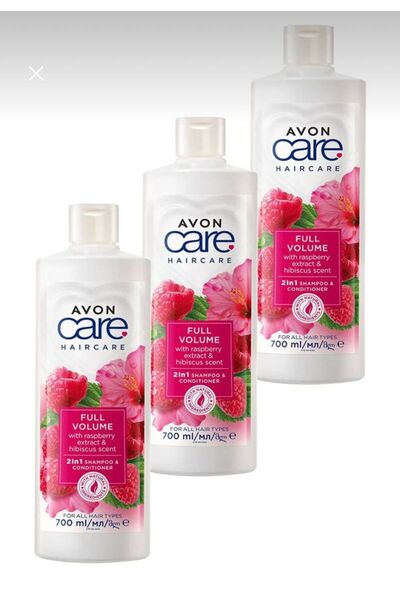 AVON Set 3x2 in 1 shampoo and conditioner with raspberry extract and hibiscus...