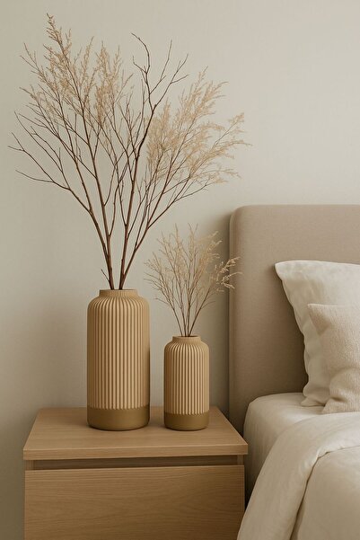 fr3dünyası Modern Çizgili Vazo