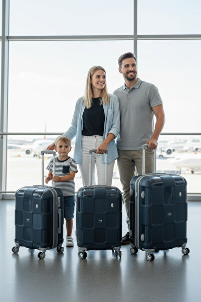 IVS 3, lü Set Kırılmaz Polipropilen Silikon Valiz Bavul Seyahat Çantası