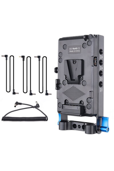 Generic Adaptor NJ-579 pentru baterii V-mount cu iesire D-Tap si montare pe s...