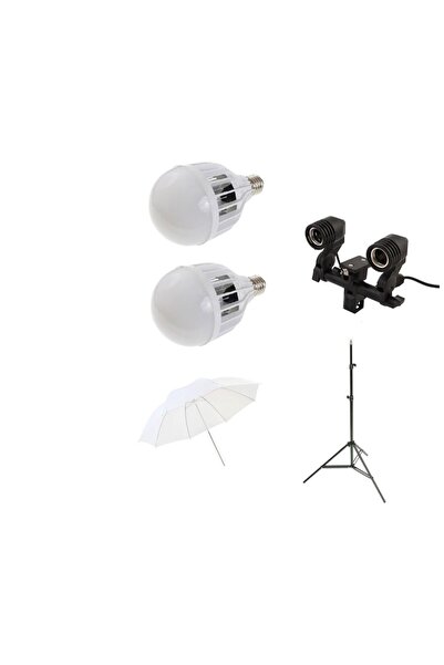 Generic Starter kit lumina continua foto-video umbrela de difuzie si 2x bec L...