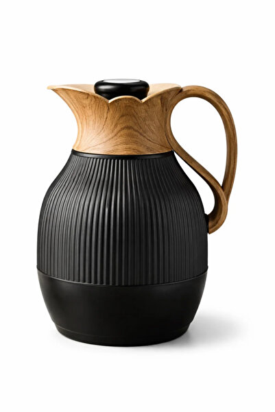 Urbanza Luxury Vacuum Insulated Thermal Carafe Jug Wood Handle Coffee Tea The...