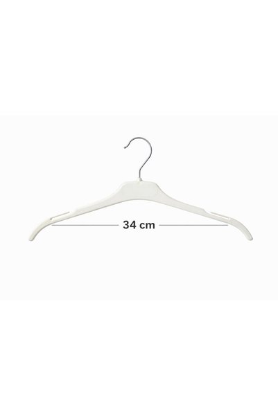 ÖZBURAK 24 Plastic Clothes Hangers, 34 cm