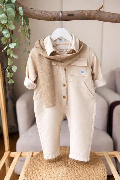 bebekstra Kız Bebek Şal Aksesuarlı Tulum