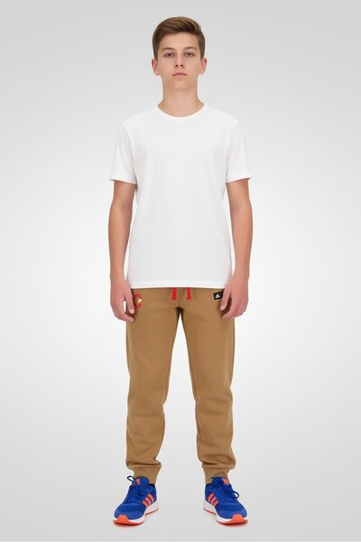 adidas x Lego Kids Boy Brand Logo Outdoor Sweatpants, Brown