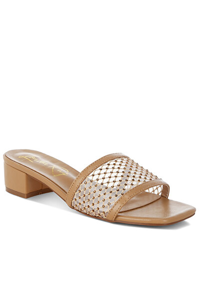 london Rag Women's Tweed Slingback Sandals in Beige