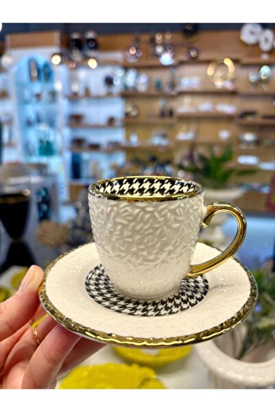 Kosova GOLD KABARTMALI 2 KİŞİLİK TÜRK KAHVESİ FİNCANI