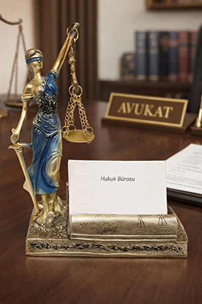 CİYU TİCARET Themis Adalet Heykeli Kartvizit Detaylı Şık Ve Dekoratif Ofis He...