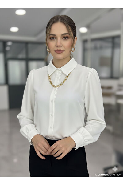 QUBERZ Italian Cut White Office Shirt