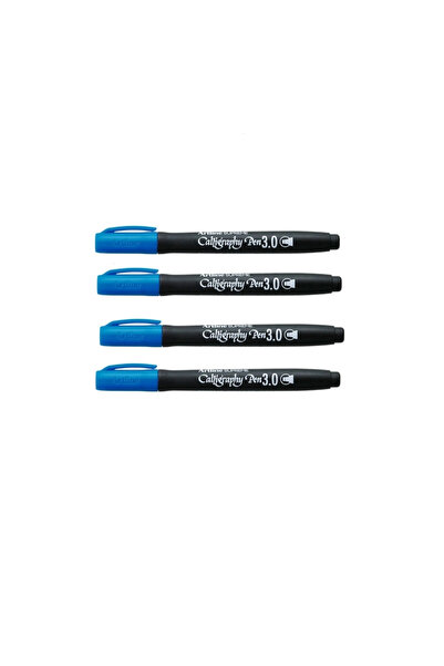 artline Supreme Calligraphy Pen 3.0 Blue (4 Pieces)