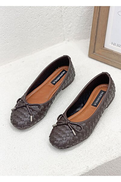 NUR KARACA Y-3861 حذاء بابيت محبوك مريح وعصري للنساء