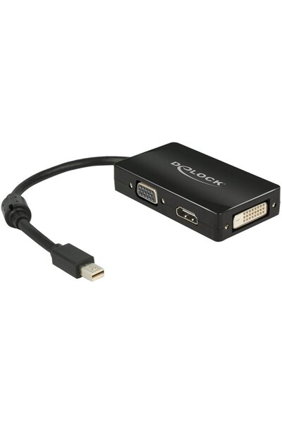 DELOCK Adaptor MiniDisplayPort - VGA/HDMI/DVI Negru