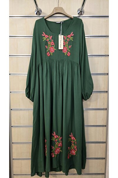 Park Moda Rochie lungă viscoză cu broderie detaliată