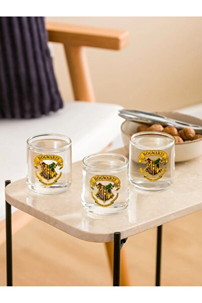 LC Waikiki LCW HOME Karışık Hogwarts Baskılı 3'lü Cam Bardak 260 Ml