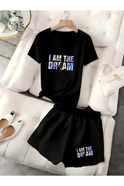 Rayan & Hoor Style Dream Printed soft short sleeve top and shorts set