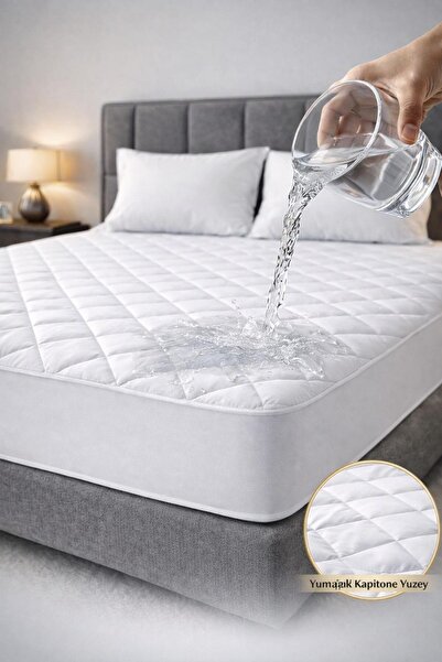 OZNHOME %100 PAMUKLU KAPİTONE SIVI GEÇİRMEZ YATAK ALEZİ FUL KENAR TEK/ÇİFT Kİ...