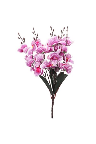 Goliat Buchet de flori artificiale de înaltă calitate, 5 Phalaenopsis mov - 3...