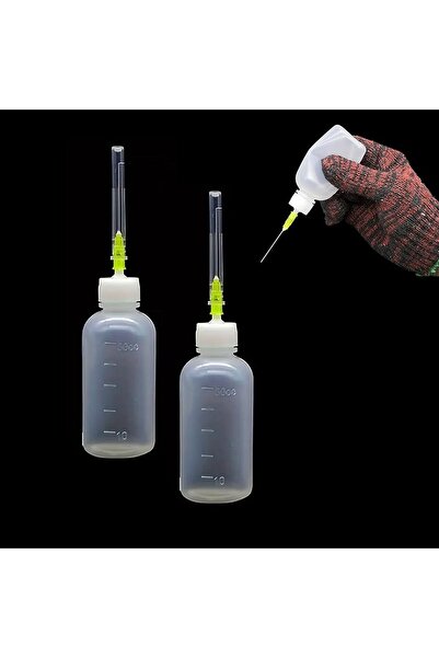 Aksesuarcı 2 Adet 50ML Makine Yağı Yağlama Lehim Akı Sıvı Tutkal Alkol Şişesi...