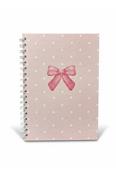 Lizy دفتر ملاحظات وردي بغلاف صلب حلزوني - 17x24 سم