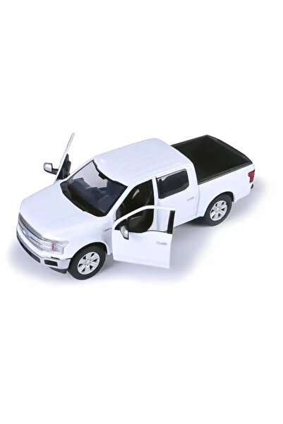 Shoplandu سيارة معدنية طراز فورد F-150 لاريات كرو كاب 2019 باللون الأبيض بمقي...