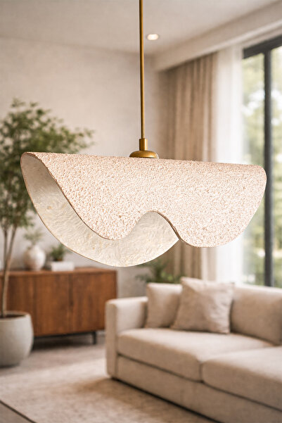 Hmydesign Handmade Wabi Sabi Karbon Beton Avize- Waveon