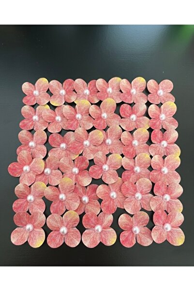 labella hediyelik İncili gül kurusu rengi yapay ıslak ortanca çiçeği 50 adet ...