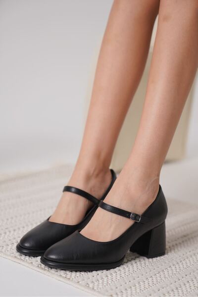 Mulini Black Skin Women's Heeled Shoes Tr18Ms07C