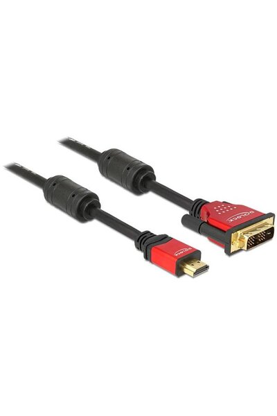 DELOCK Cablu HDMI de mare viteză - HDMI A mascul > DVI mascul 3 m
