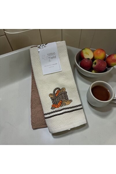 Softplus 100% Cotton Pieces of Embroidered Colorful 2-Piece Kitchen Towels