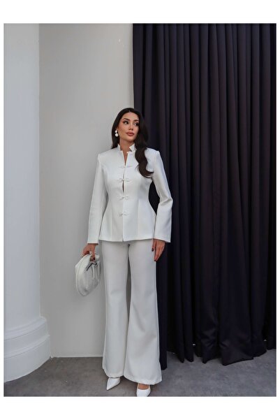 ESRAHELVACI Looped Button D Mock Neck Set