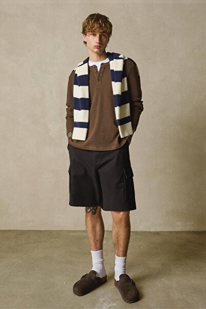 Bershka Geniş paça kargo bermuda