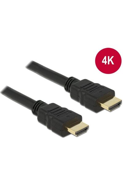DELOCK Cablu HDMI de mare viteză cu Ethernet - HDMI A mascul > HDMI A mascul ...