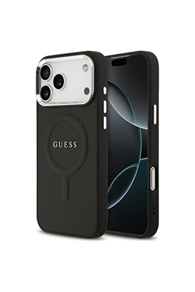 Guess Husă pentru iPhone 17 Pro Max, Hardcase Classic Logo MagSafe, Neagră