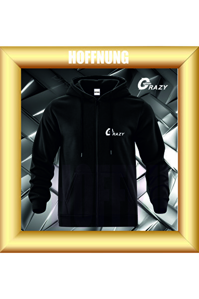 HOFFNUNG Unisex Cotton Lu Oversized Crazy Hoffning Printed Hooded Collar Comf...