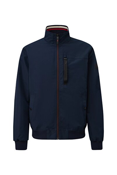s.Oliver Men's jacket with high collar and contrasting details, Dark navy