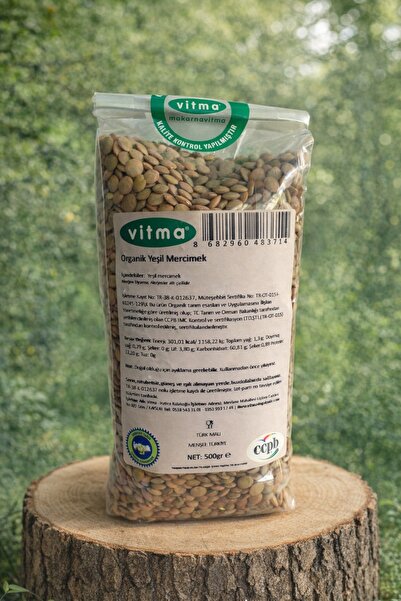 Vitma Organik Yerli Yeşil Mercimek 500gr