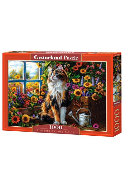 Castorland Puzzle 1000 pieces - Blooming Cat Meditation (Castorland-105342)
