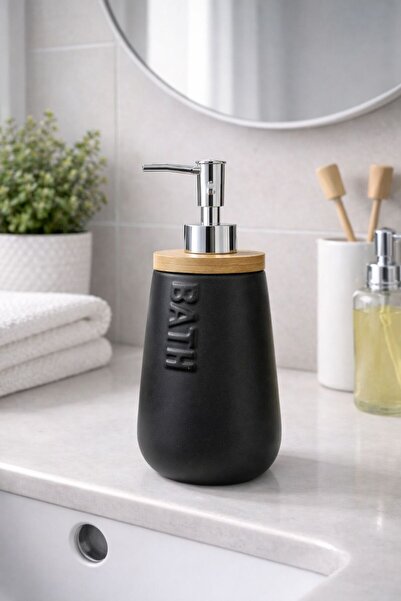 Elsa Home Volantine Şık ve Dekoratif Sıvı Sabunluk Siyah