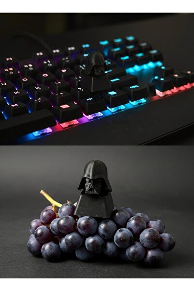 YAHO OYUNCAĞIN DOĞAL HALİ Darth Vader Artisan Keycap | Mekanik Klavye Tuşu | ...