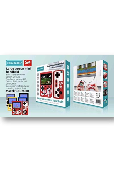 Andowl KOUVOLSEN KOS-25001 Portable Retro Console – 400 Games and Two