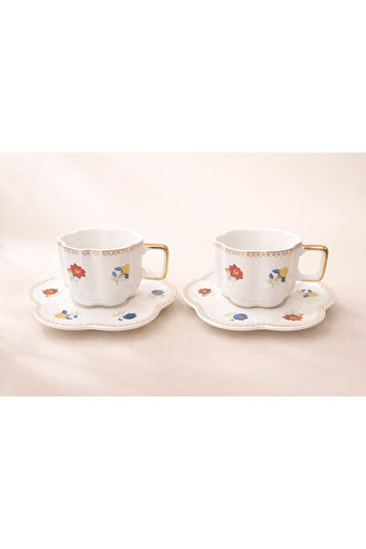 LEONEV Flower Series 2-Person Porcelain Cup