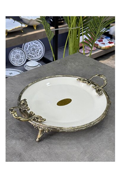 Doğudeko Round Antique Porcelain Presentation Plate