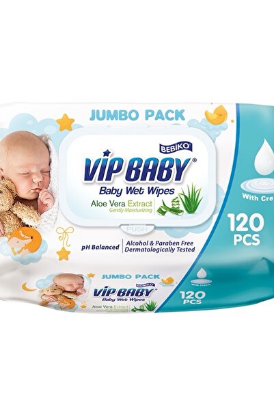 Bebiko Vip Baby Jumbo Pack kremli Bebek ıslak Mendili 120x12