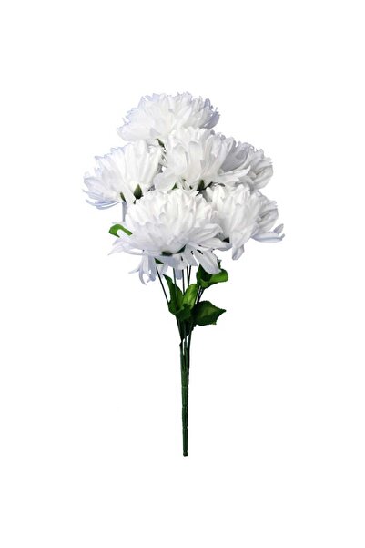Goliat Sztuczny Bukiet Białych Chryzantem 58 cm - Dekoracja na Wszystkich Świ...