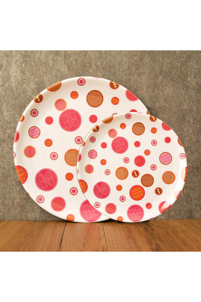 G Gültaş Melamin ve Plastik 6 Küçük (17,5 cm) + 6 Büyük (25 cm) Melamin Pasta...