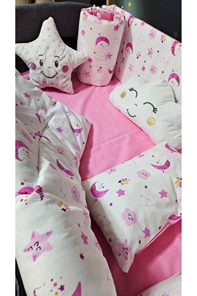 bebek_iklimi 70X110 Park Crib Baby Girl Sleeping Set - with Edge Protection C...