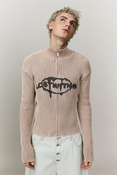 Bershka Fermuarlı desenli ceket